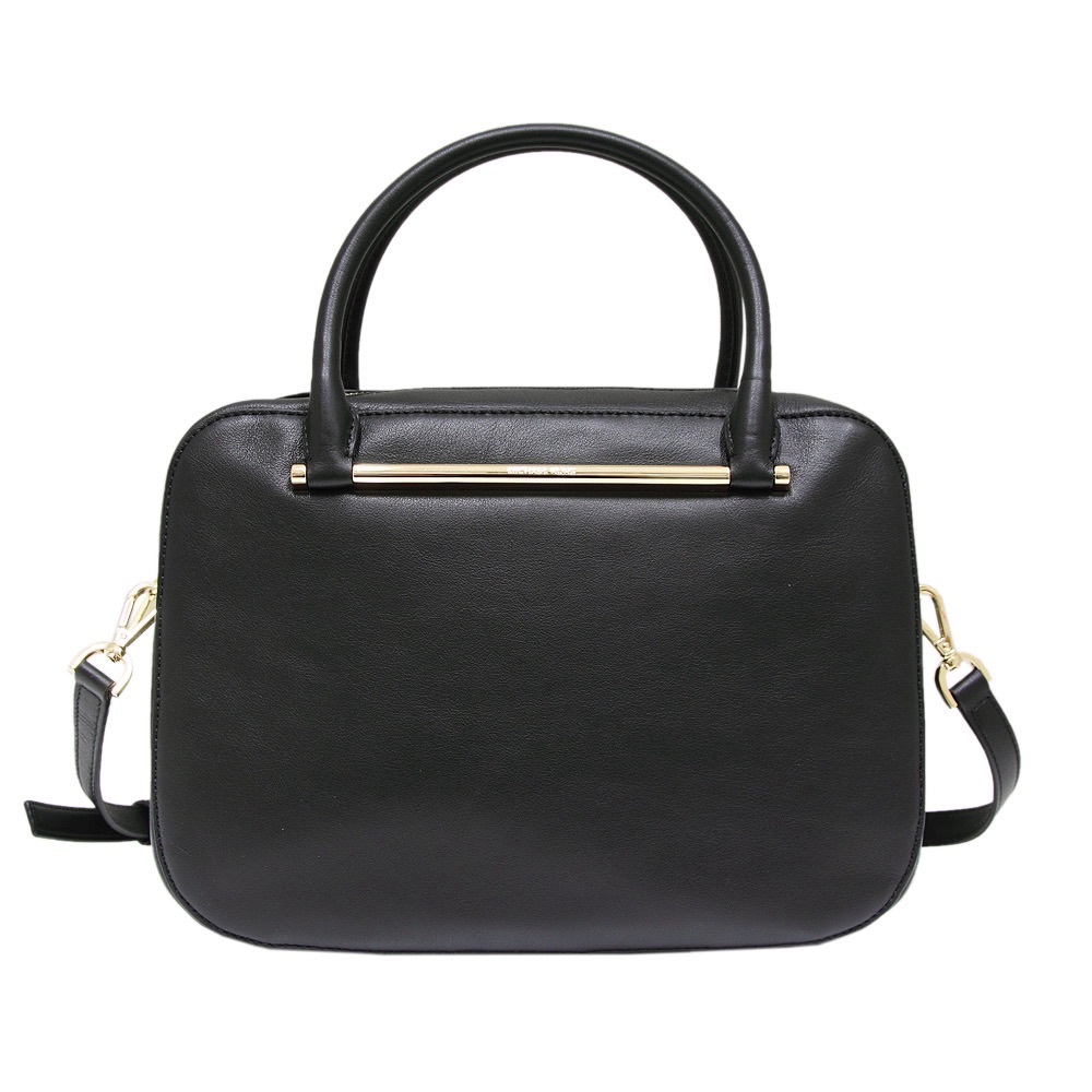 Michael Kors Jessica Large Leather Satchel Bag, Black